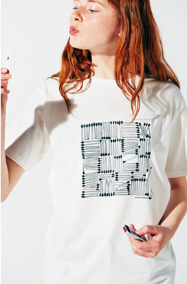 JPN TEE-CREW MATCES　color:ホワイト