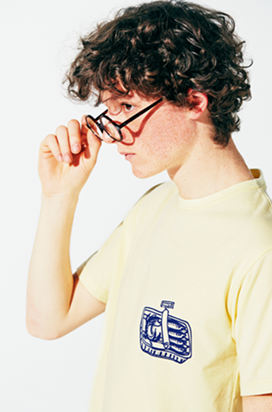 JPN TEE-CREW SARDINE　color:イエロー