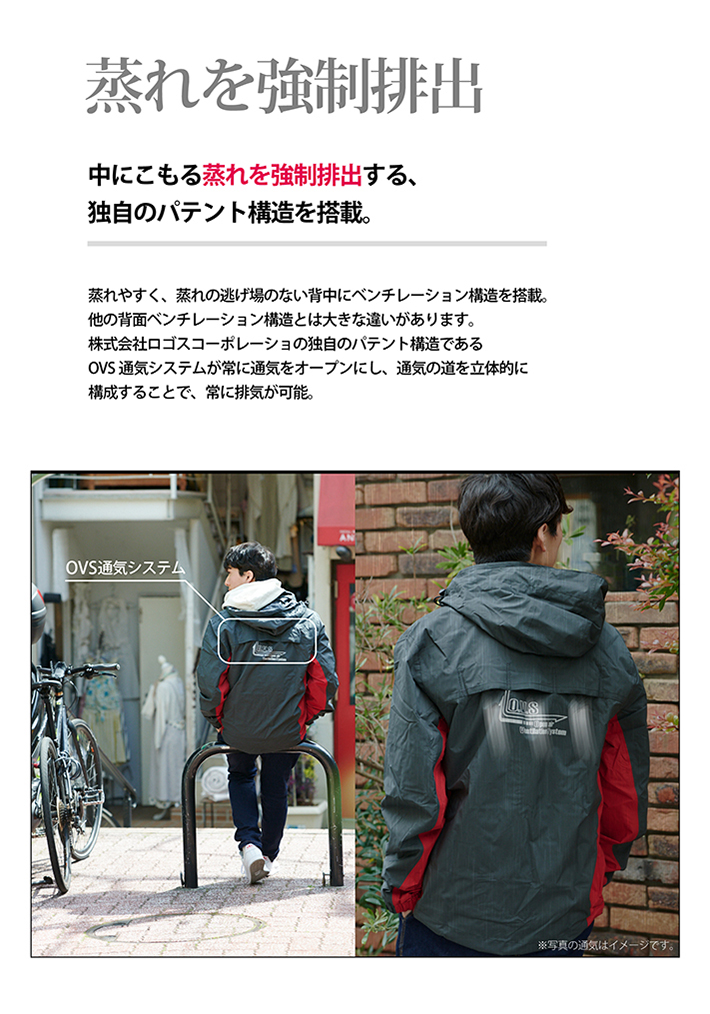 蒸れを強制排出