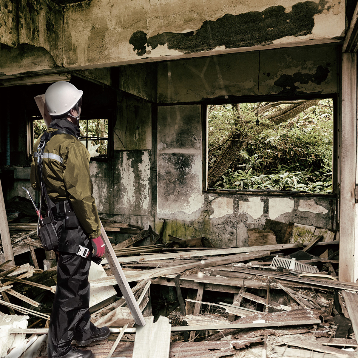 防水ゴト着　あったかリップストップスーツ 個人レインウエア