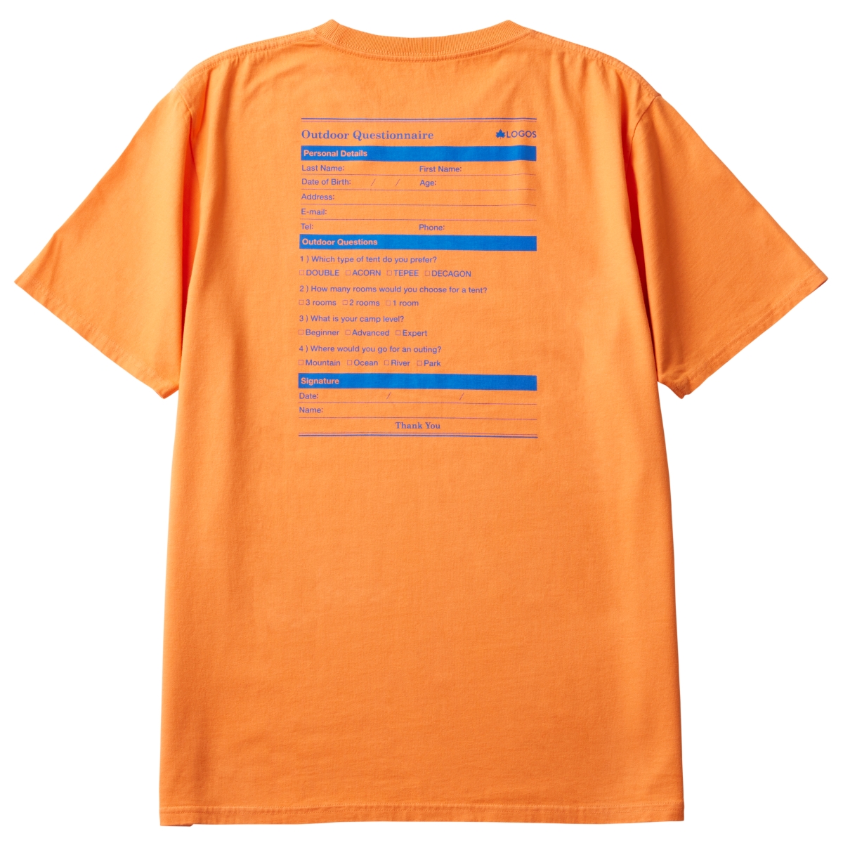 ロゴT OUTDOOR QUESIONNAIRE-BE トップス