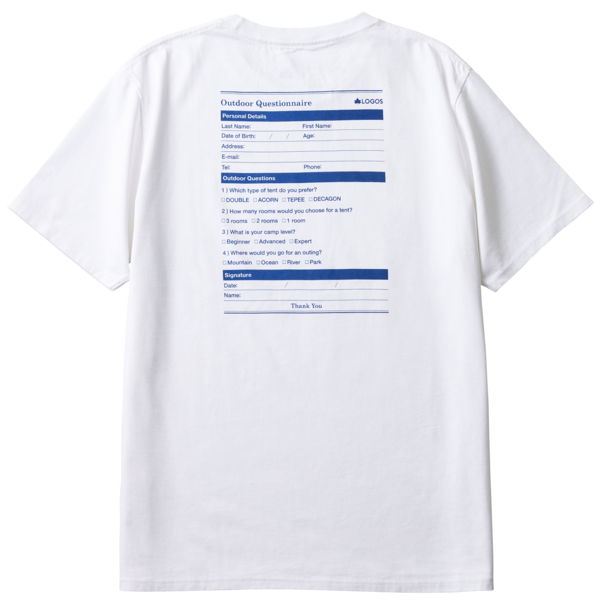 ロゴT OUTDOOR QUESIONNAIRE-BE トップス