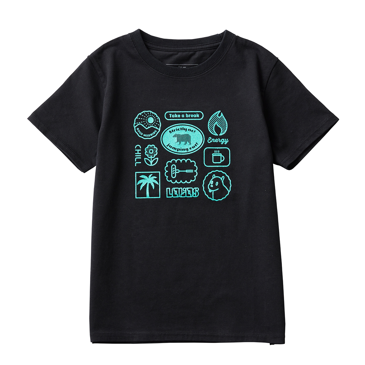 ロゴT KIDS OUTDOOR STICKER -BE トップス