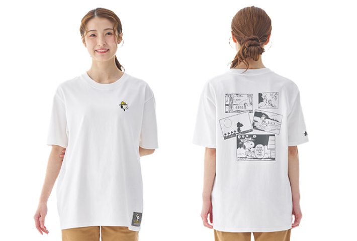 親子でお揃い！綿100％でサラッとした着心地のCAMP with SNOOPYTシャツ