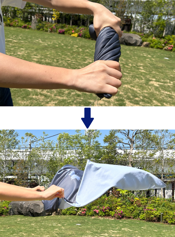 「ぬらす・絞る・振る」だけで即ひんやり