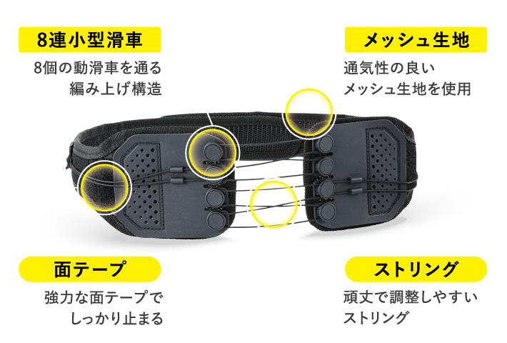広背筋の負担を軽減し、動きをスムーズに