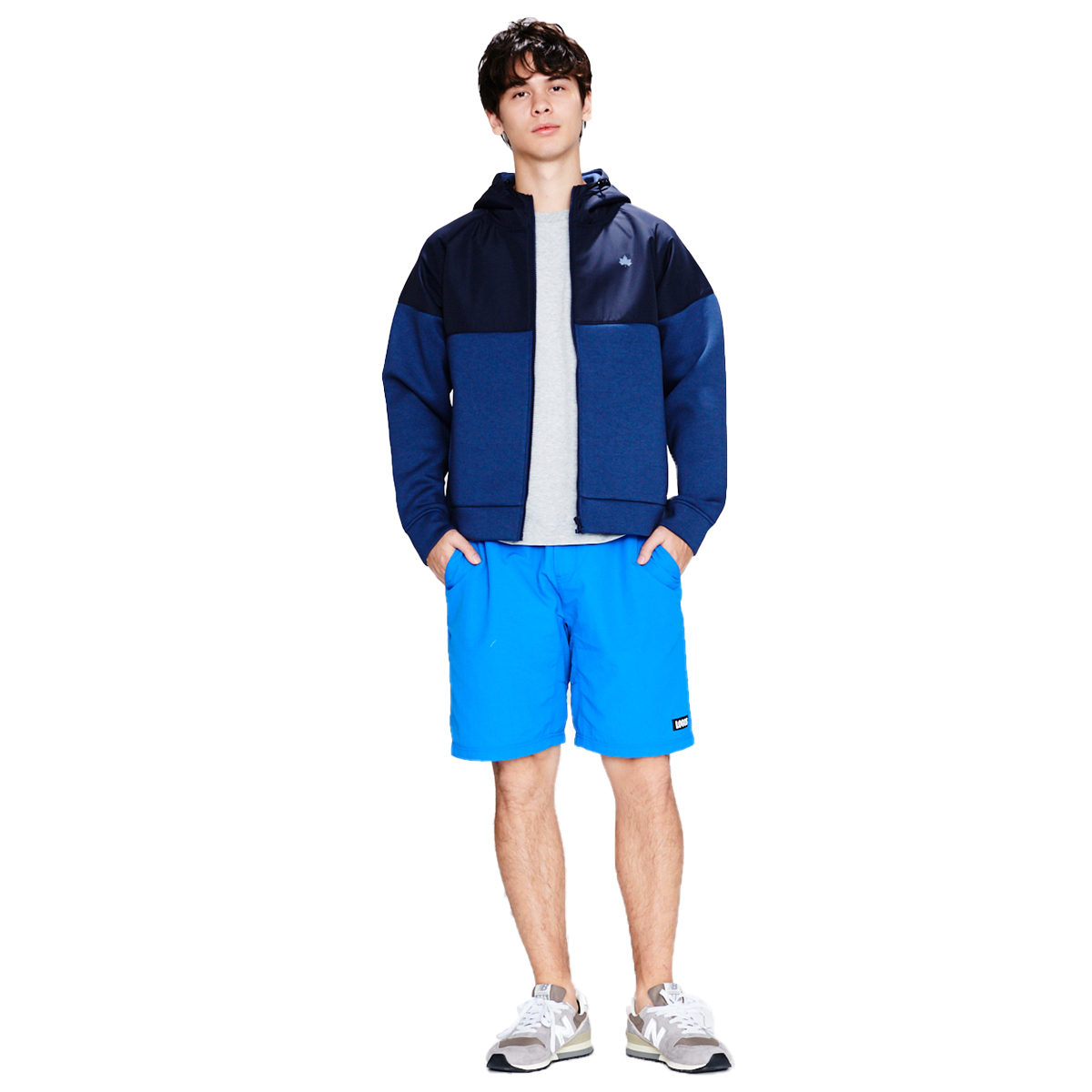 エラスティックハイブリッドフーディ（メンズ） アウター