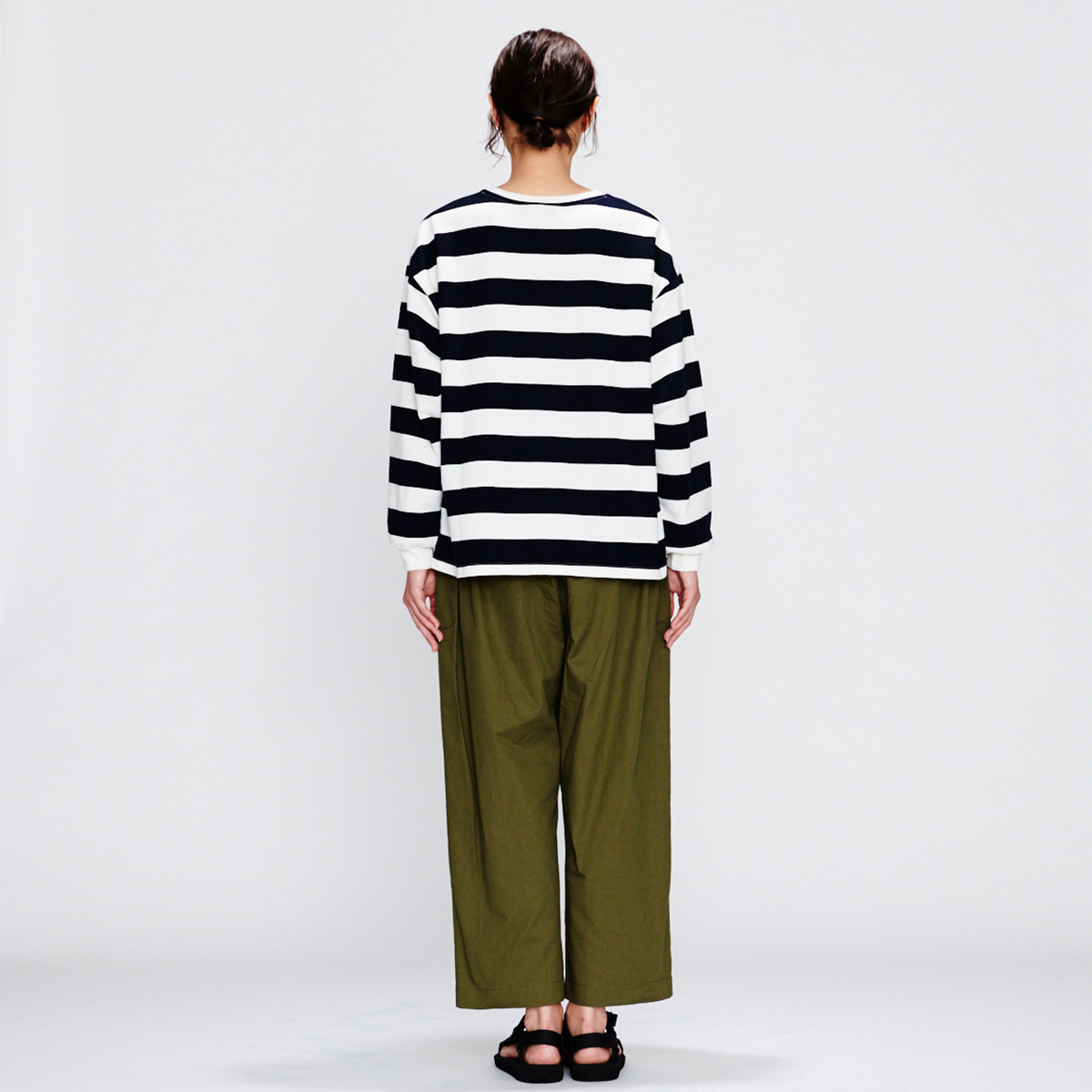 ボーダーBIGトレーナー（レディース） トップス