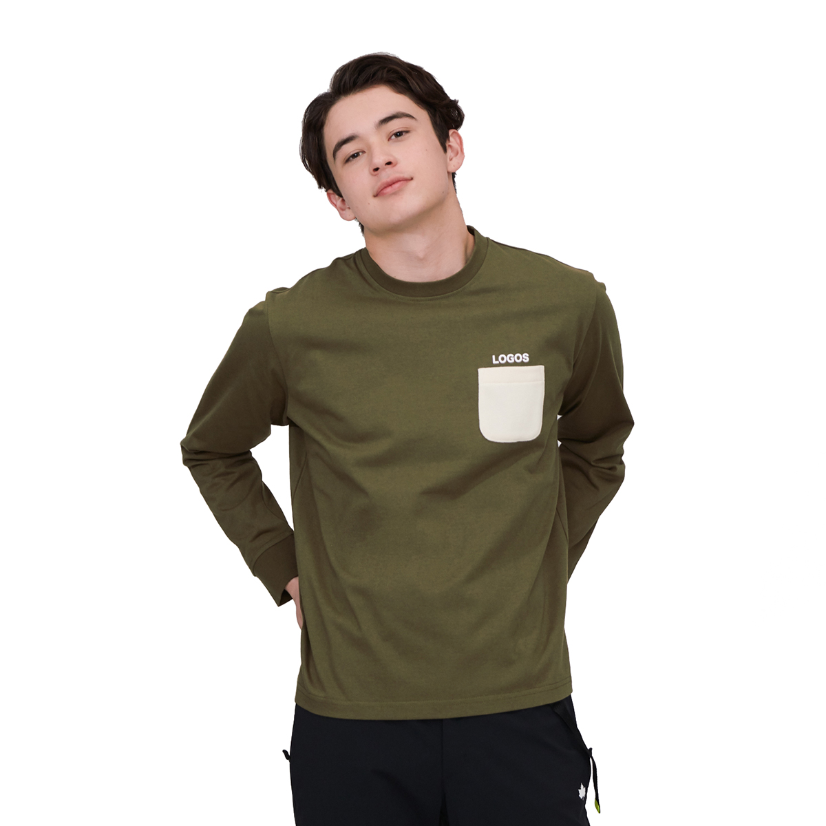 ボアポケットロングTシャツ（メンズ） トップス