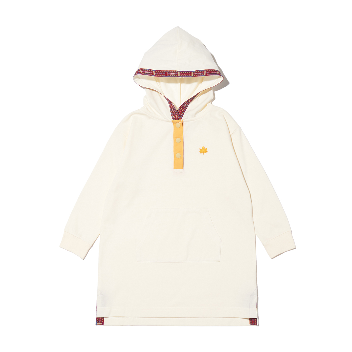 ハーフスナップロングトップフーディー（キッズ） トップス