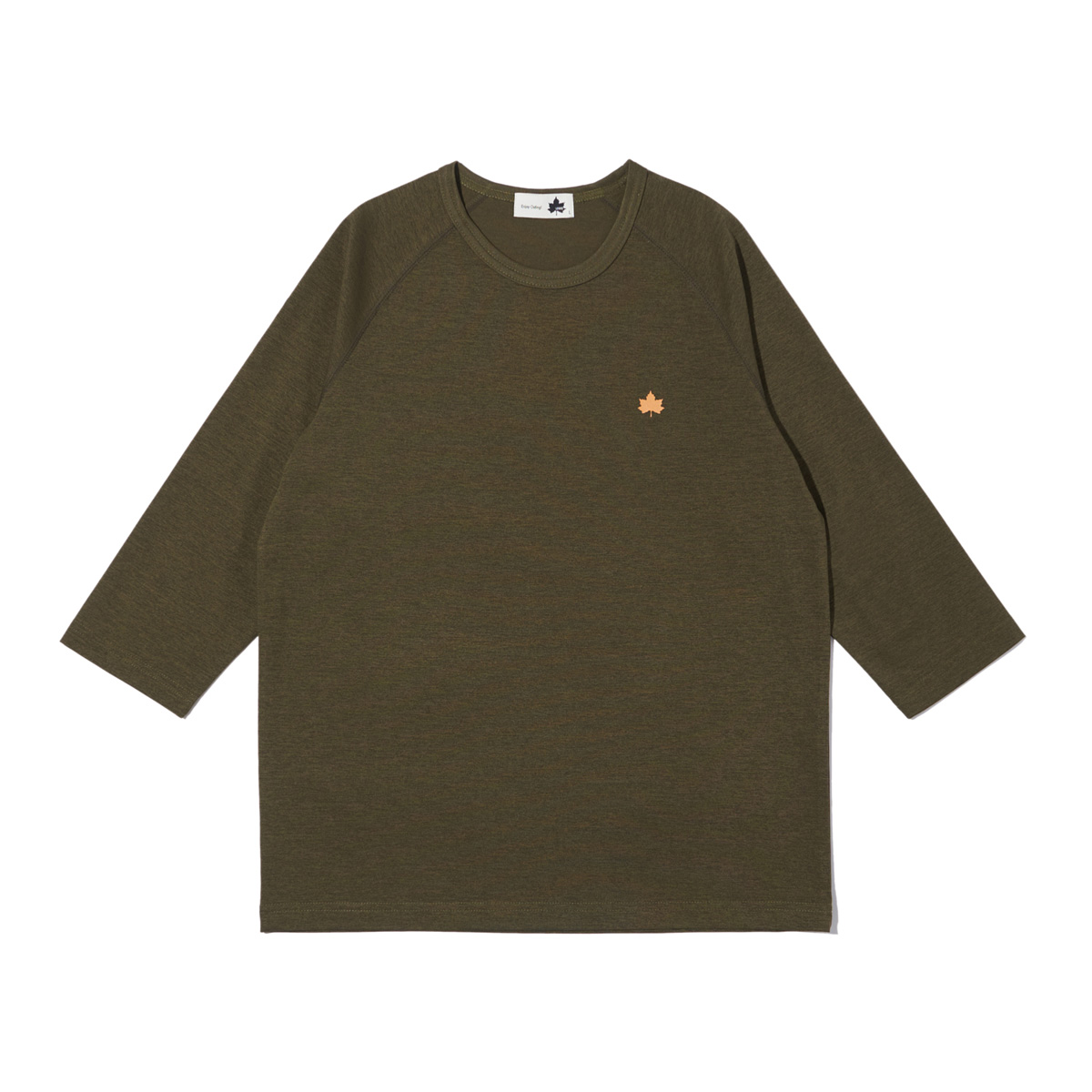 メランジ7分袖Tシャツ トップス