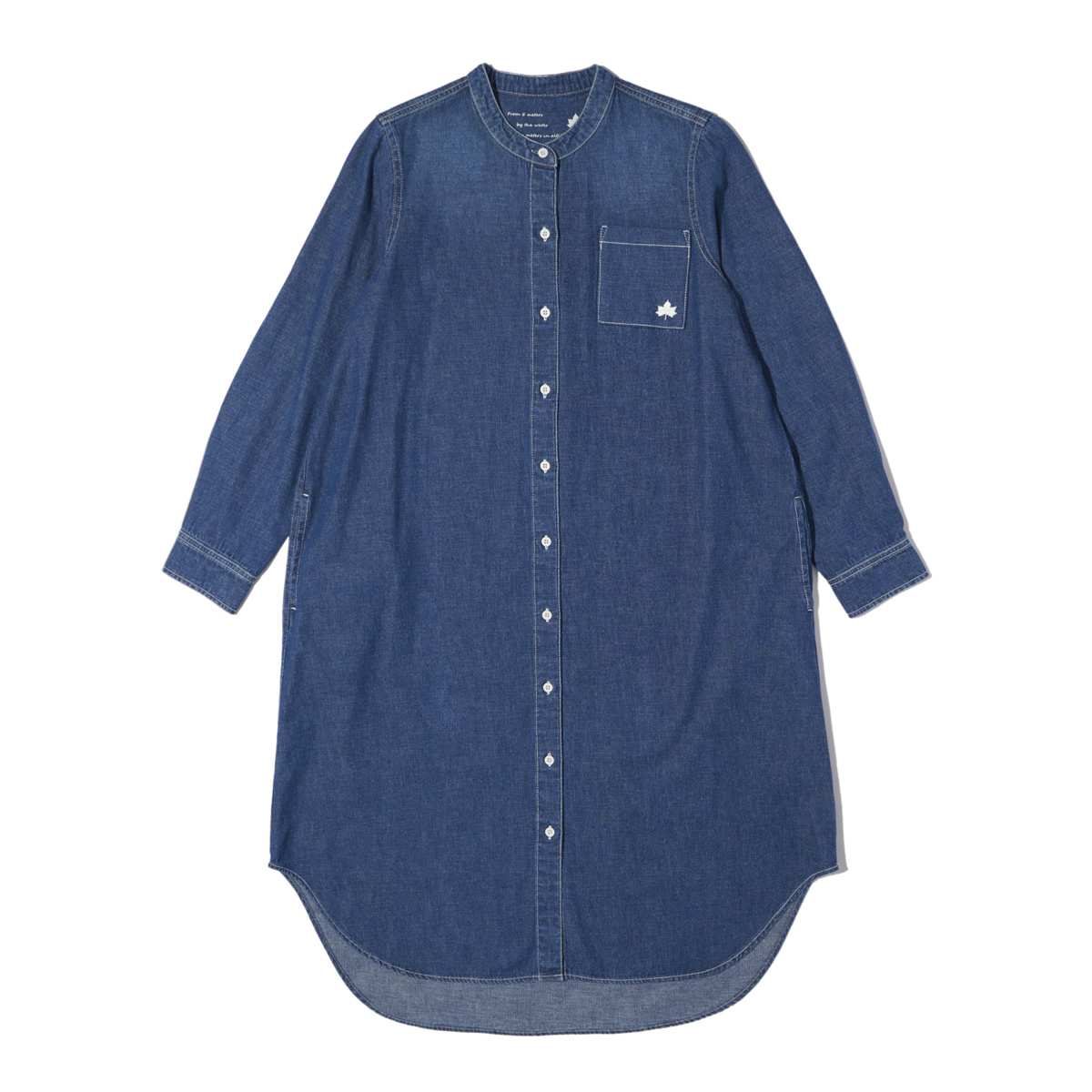 デニムワークバンドワンピース トップス