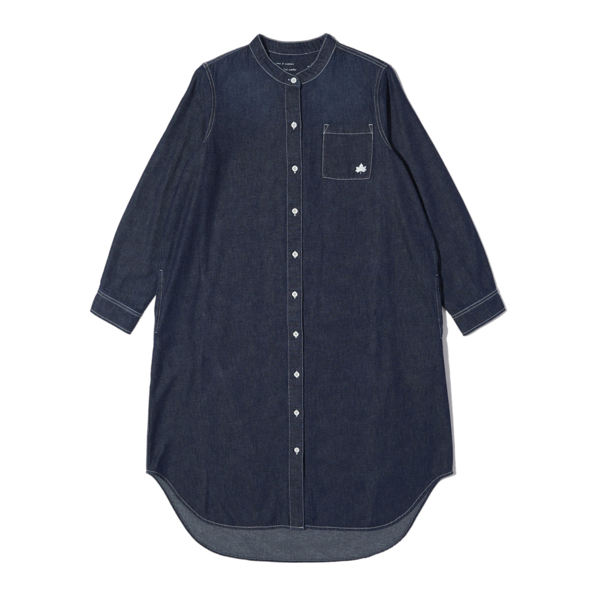 デニムワークバンドワンピース トップス