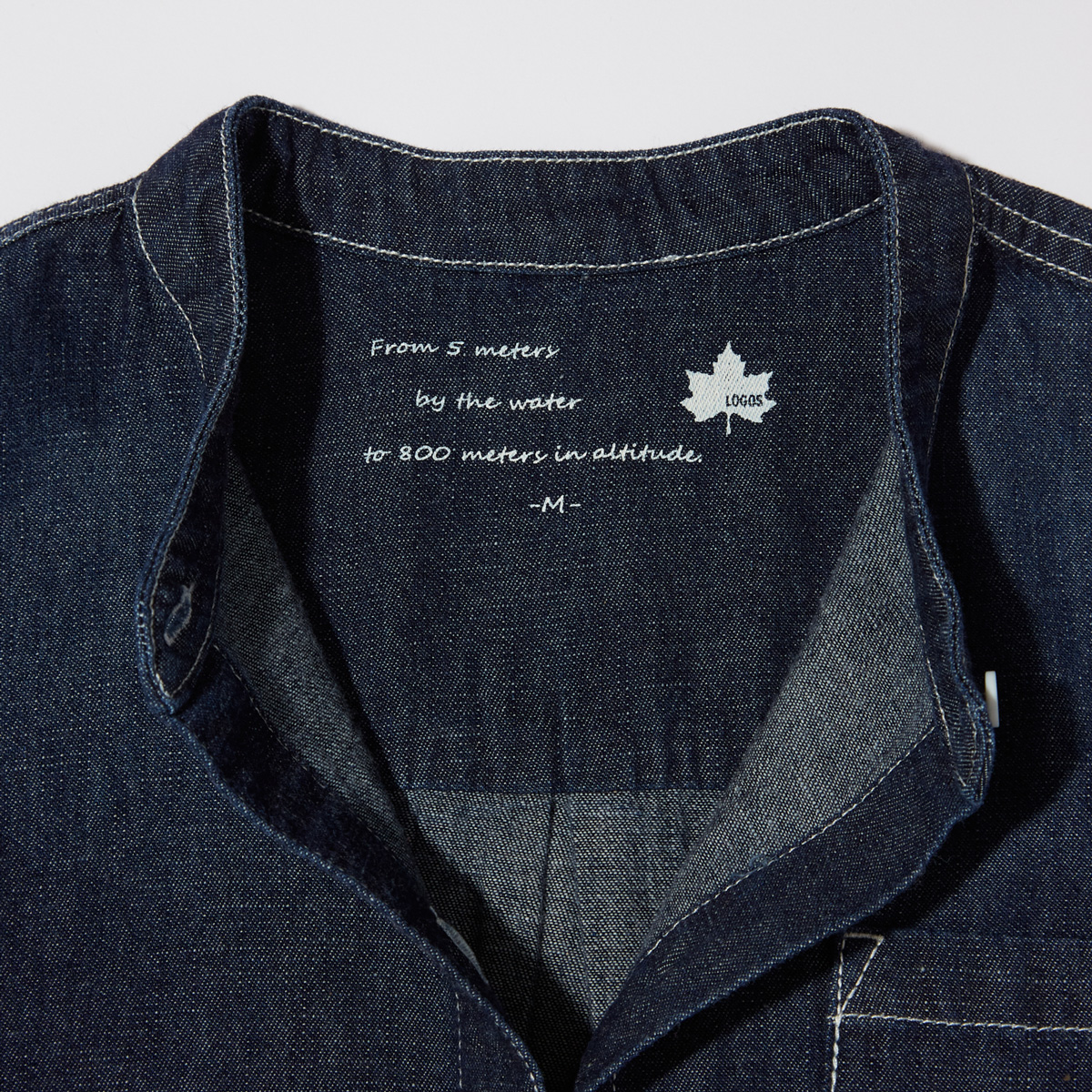 デニムワークバンドワンピース トップス