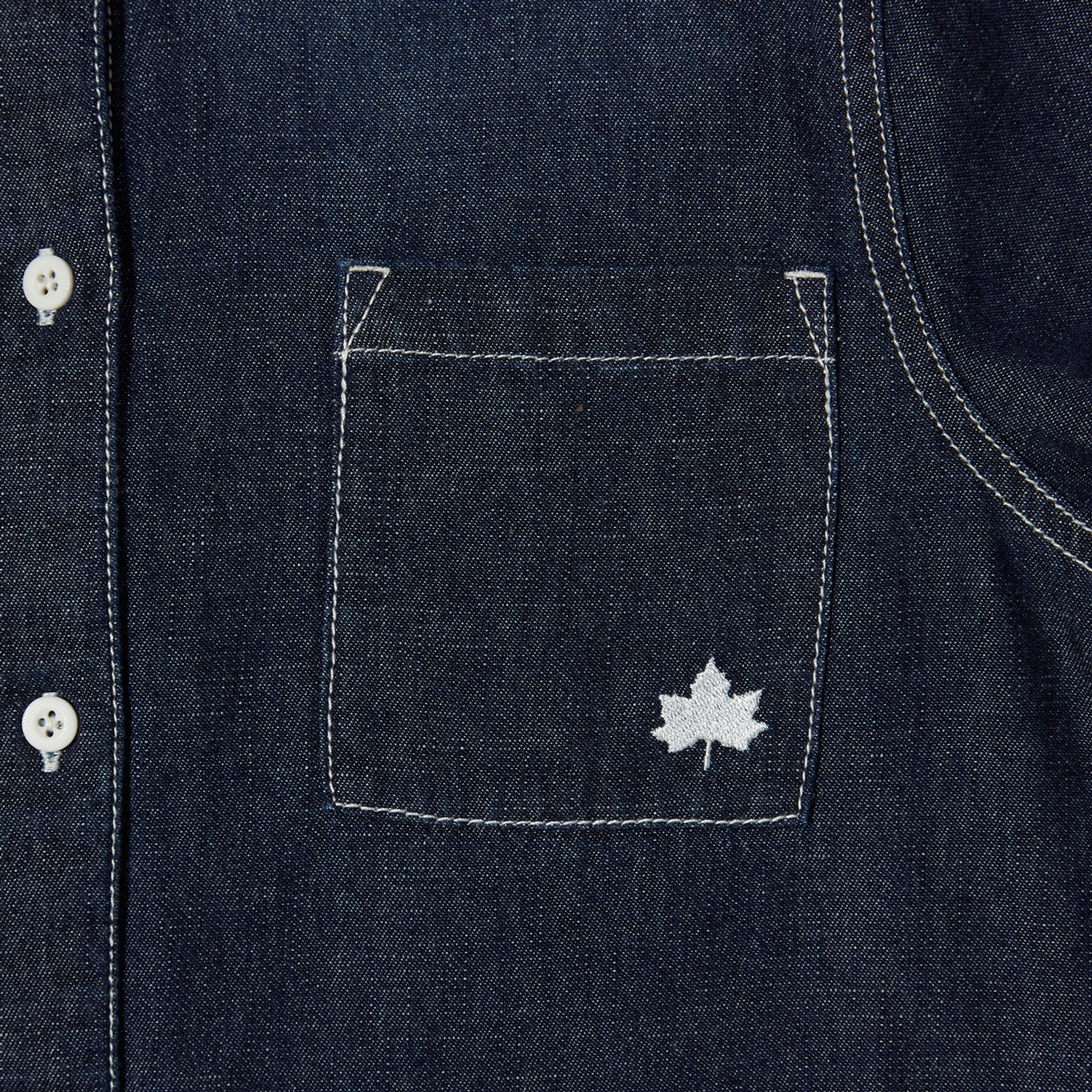 デニムワークバンドワンピース トップス