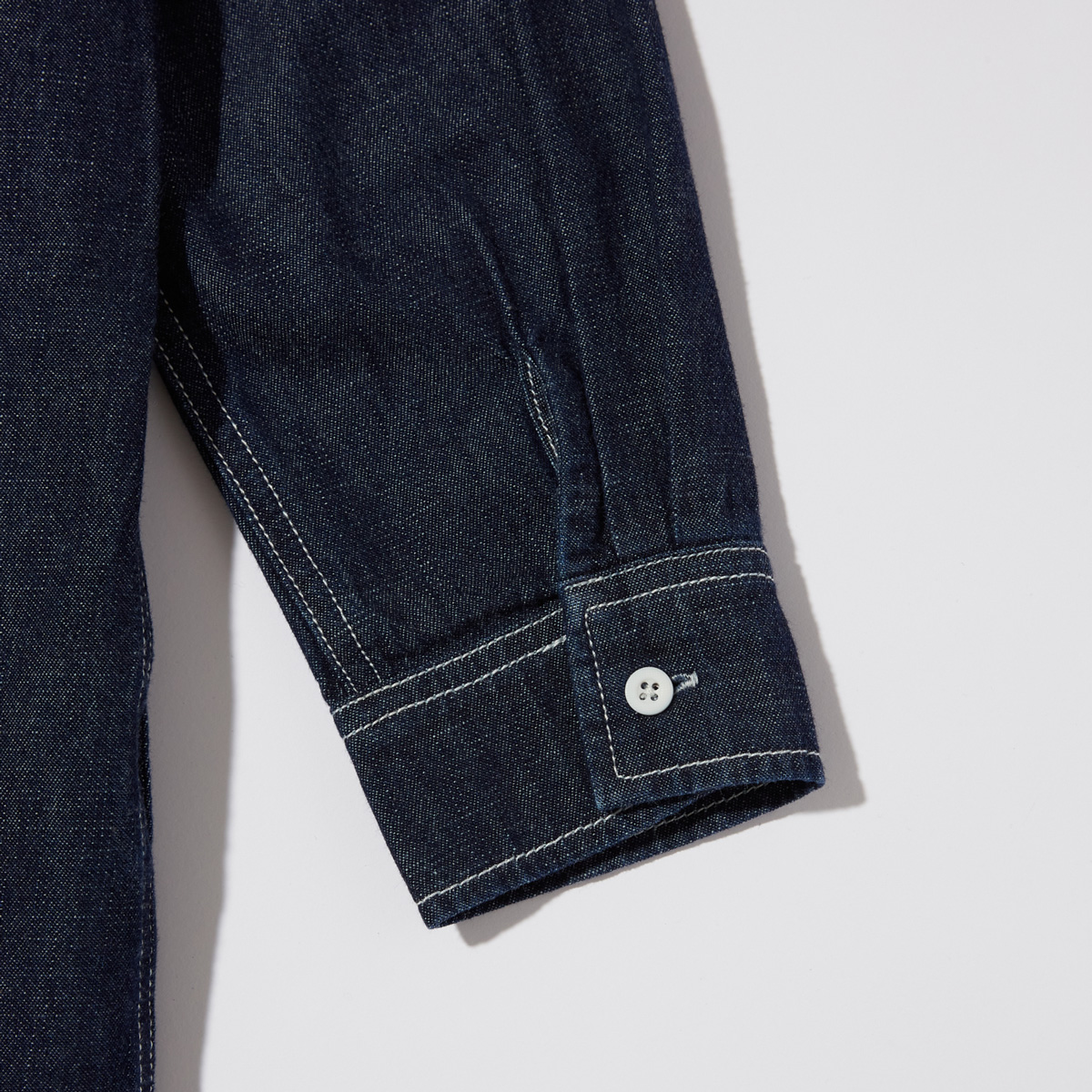 デニムワークバンドワンピース トップス