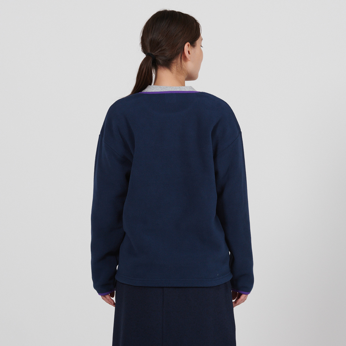 フリースクルーネック トップス