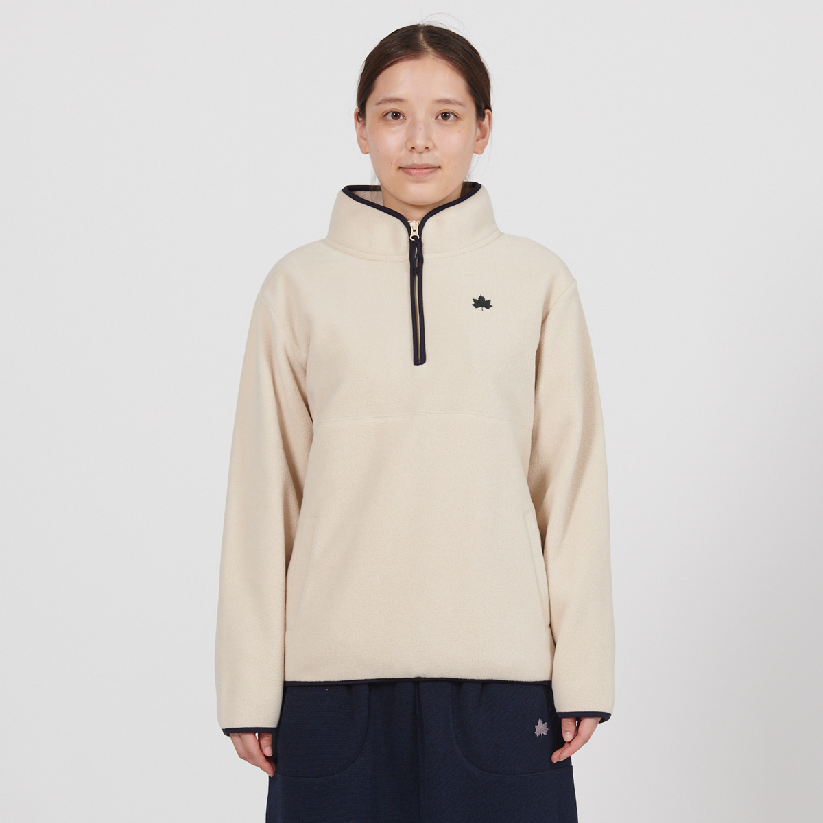 フリースハーフジップジャケット アウター