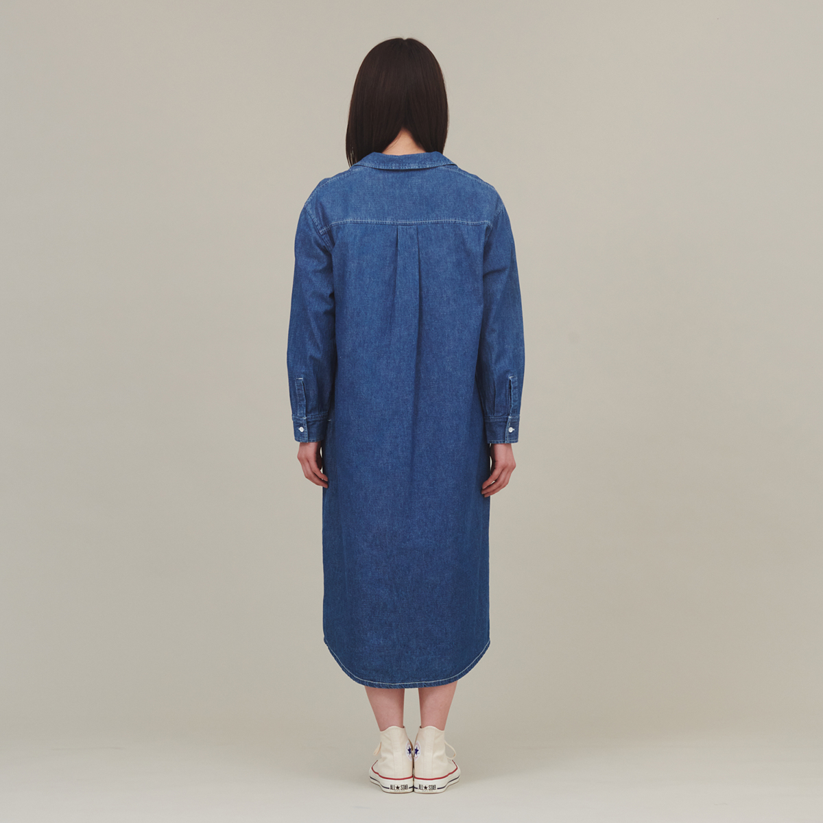 スキッパーデニムワークワンピース ワンピース