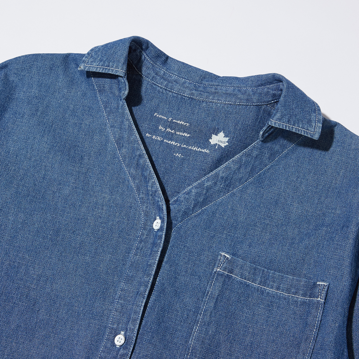 スキッパーデニムワークワンピース ワンピース