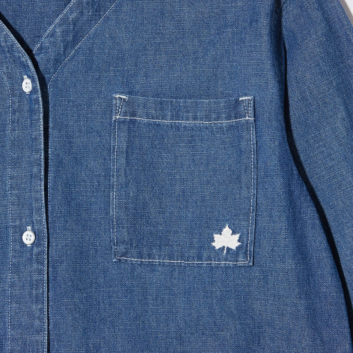 スキッパーデニムワークワンピース ワンピース