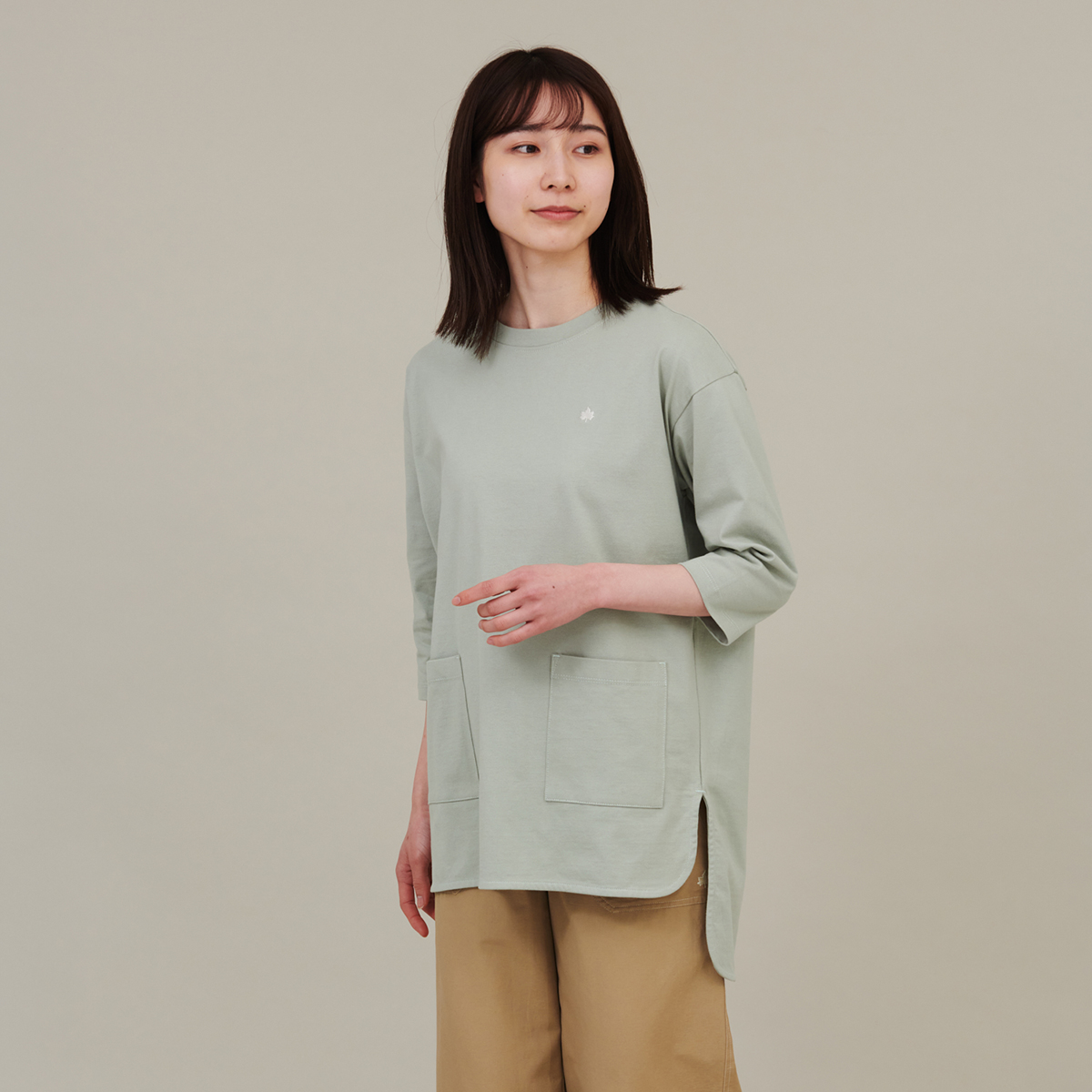 ラウンドテールポケットT トップス