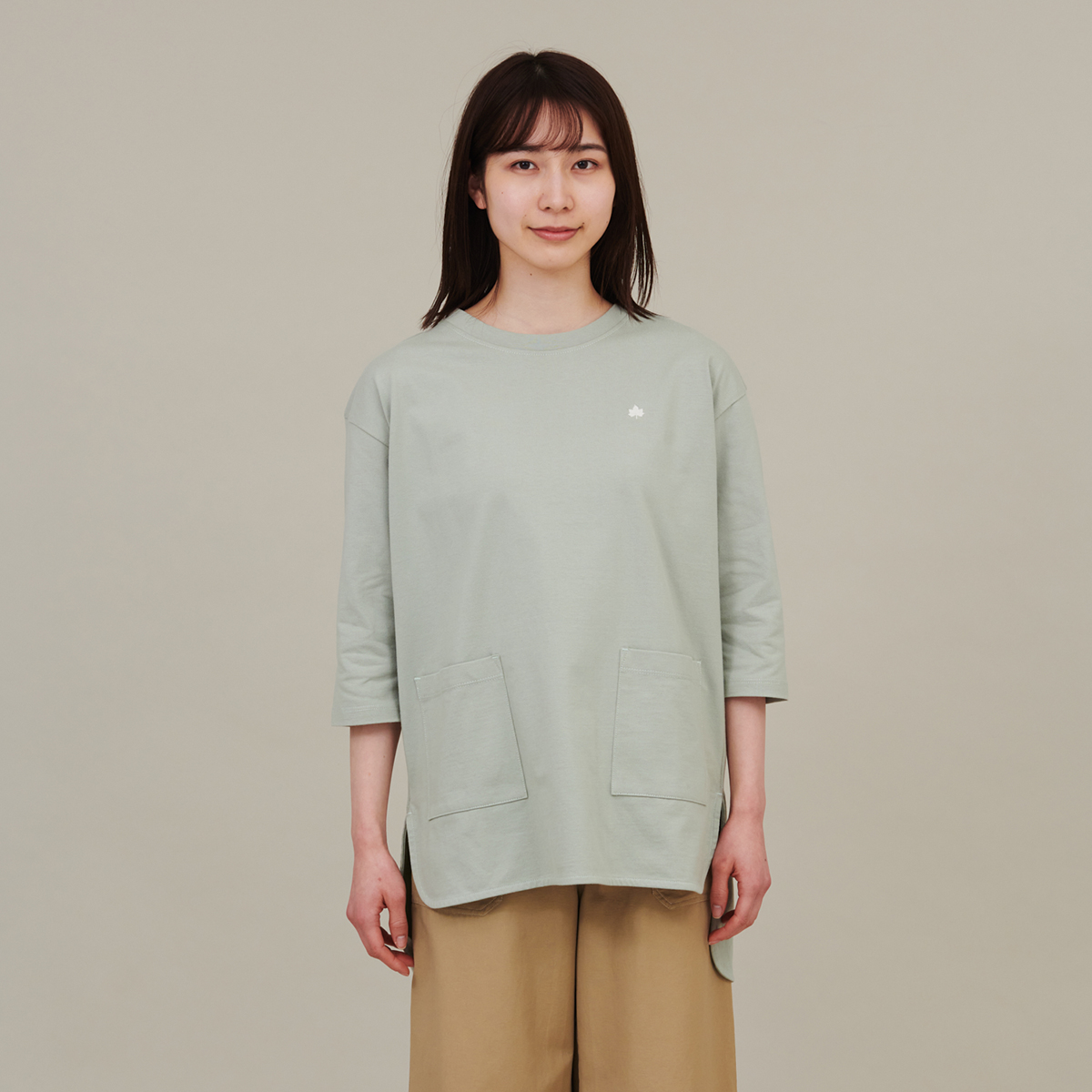 ラウンドテールポケットT トップス