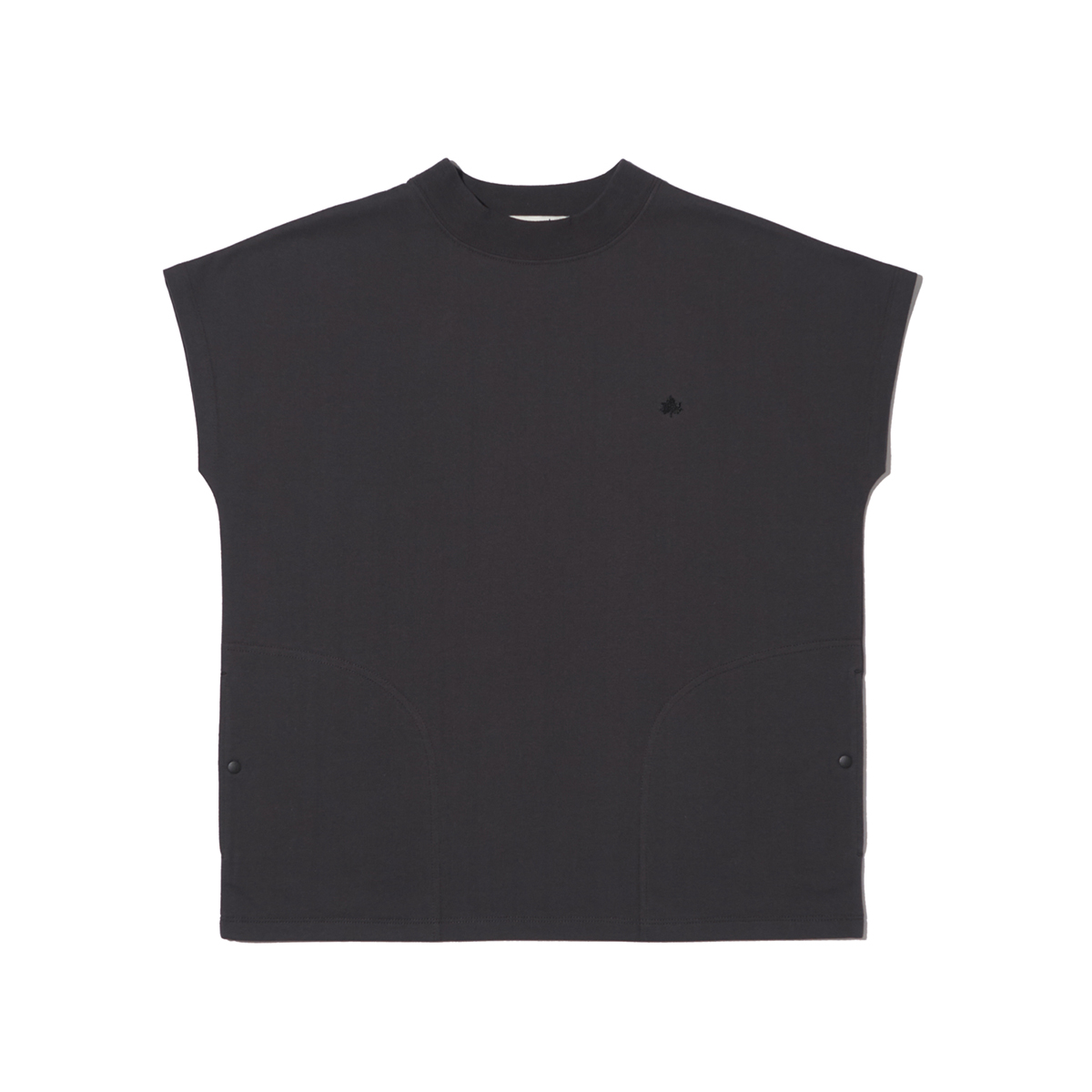 モックネックフレンチスリーブT トップス