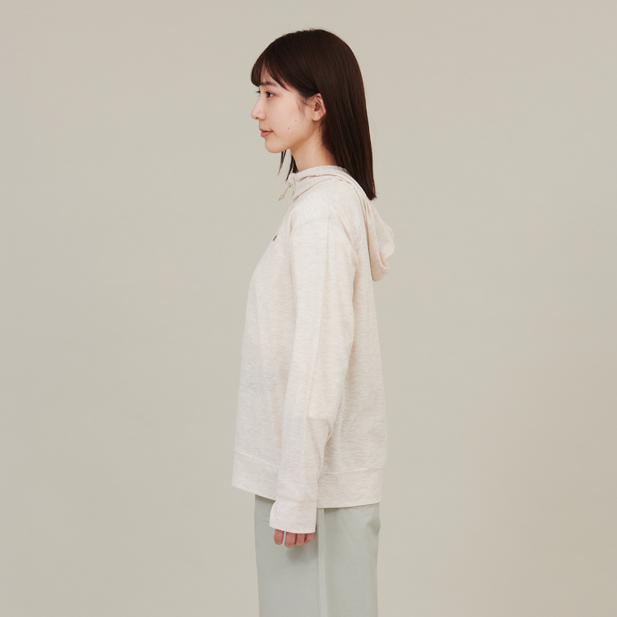 シンプルジップフーディ トップス