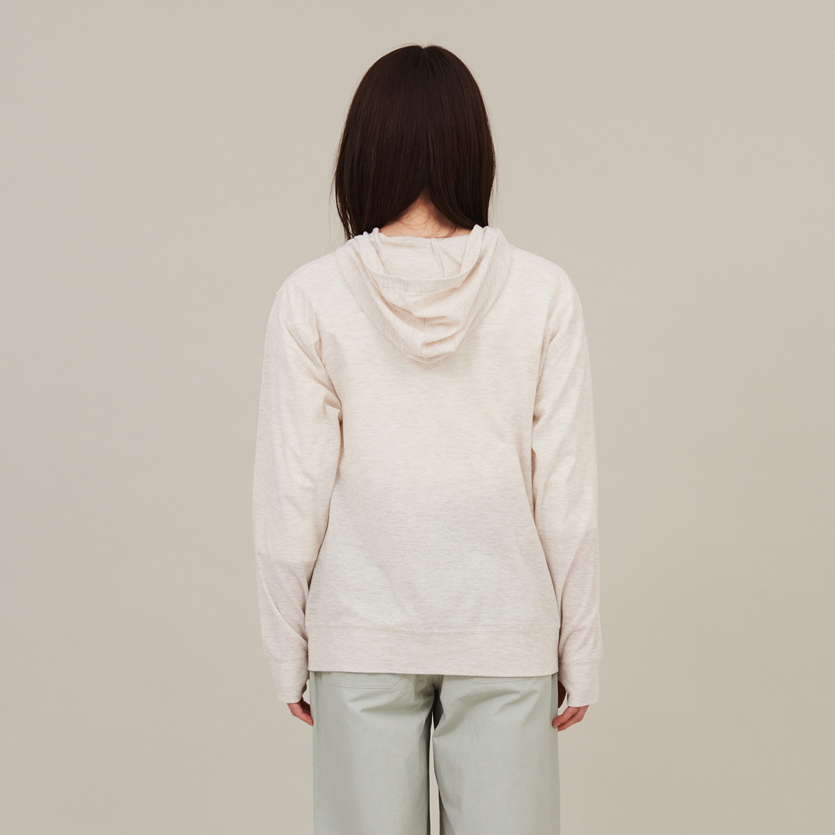 シンプルジップフーディ トップス