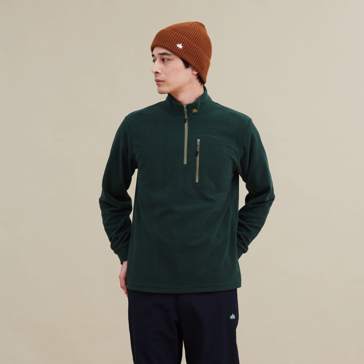 ニードルボーダーハイジップ トップス