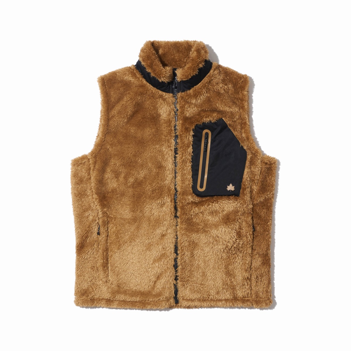 アルミプリント裏地付きボアベスト アウター