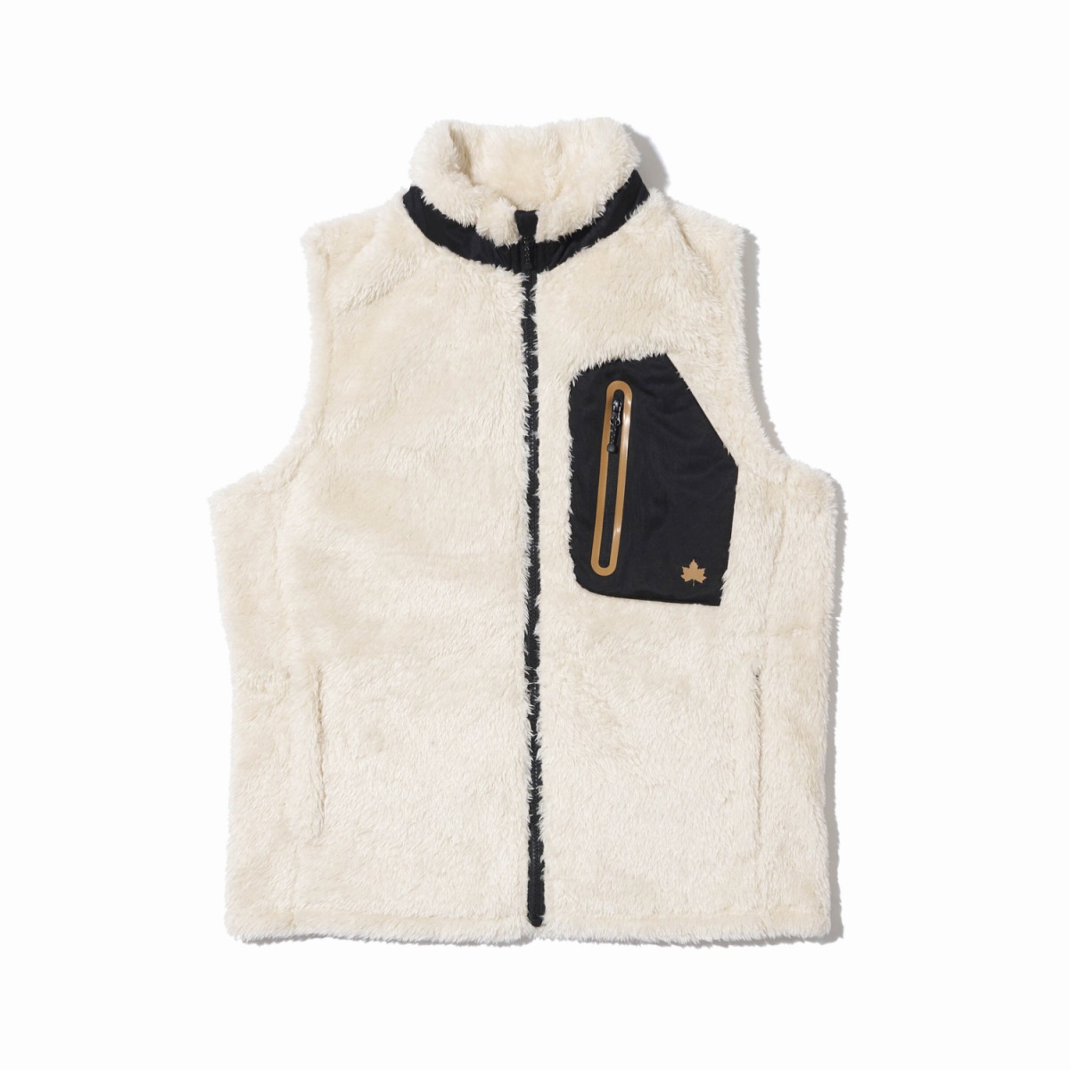 アルミプリント裏地付きボアベスト アウター