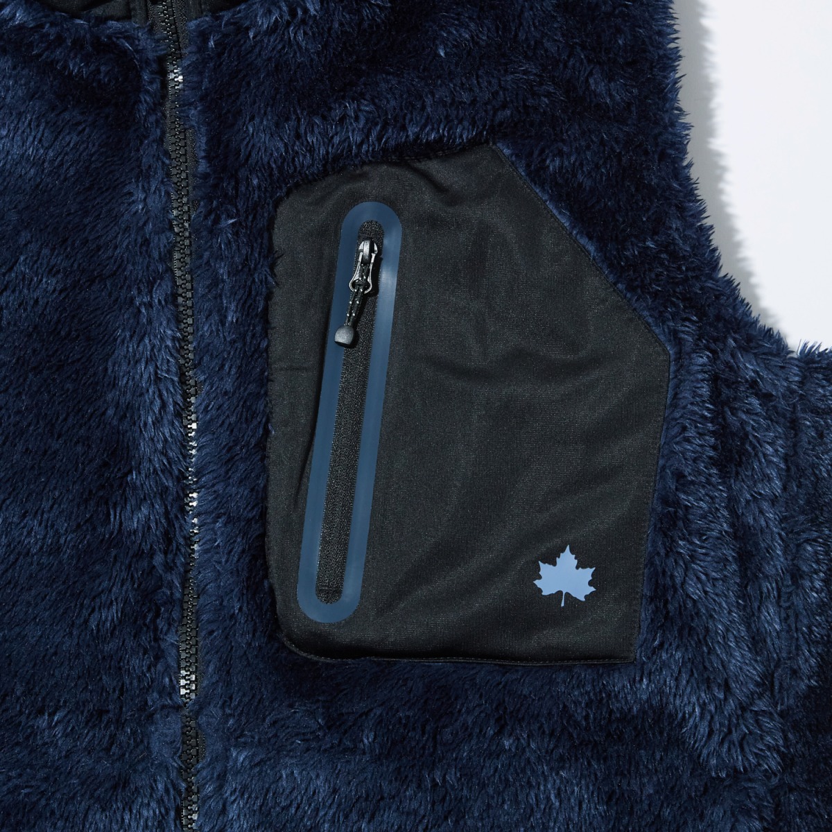 アルミプリント裏地付きボアベスト アウター