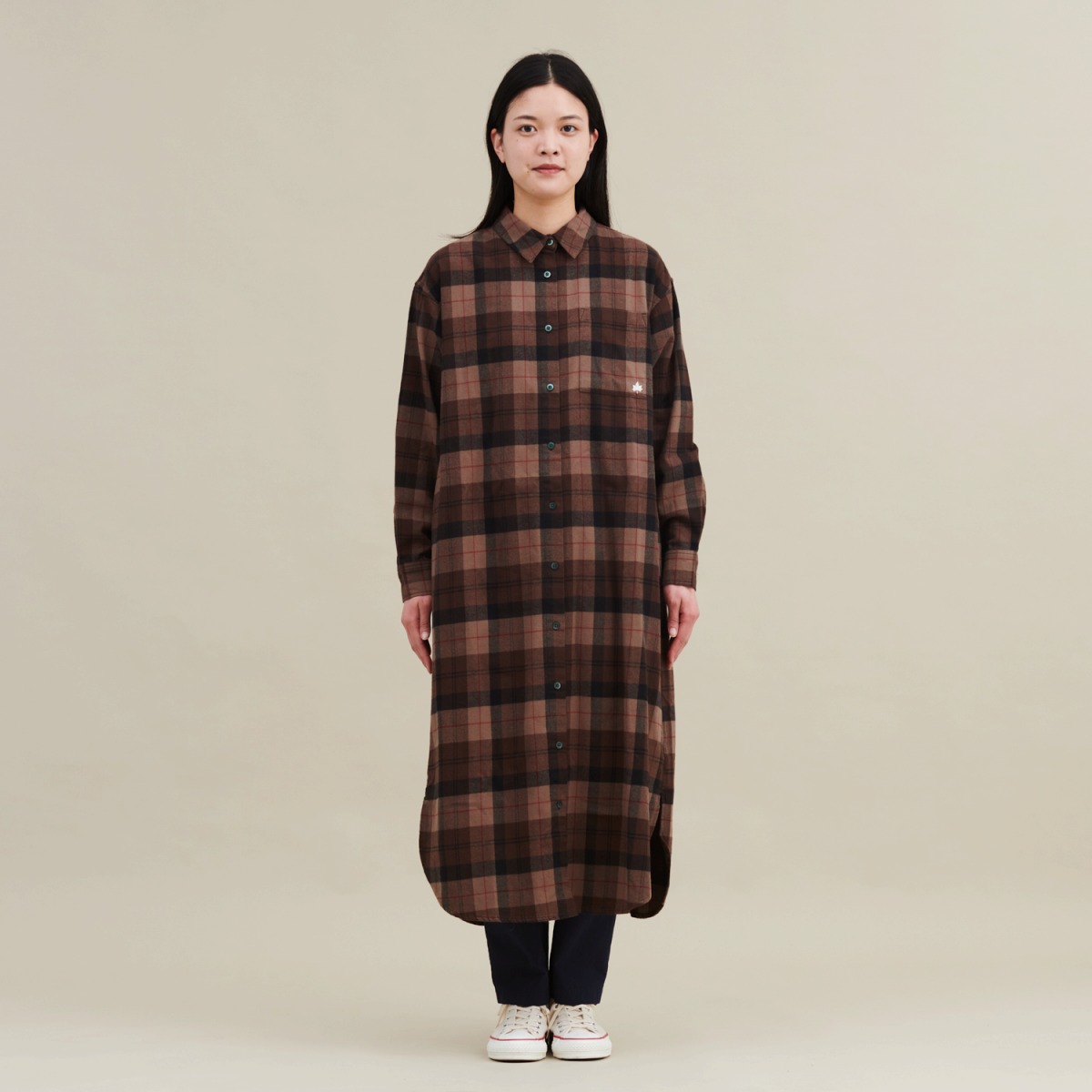 ブラッシュドフォールチェックワンピース ワンピース