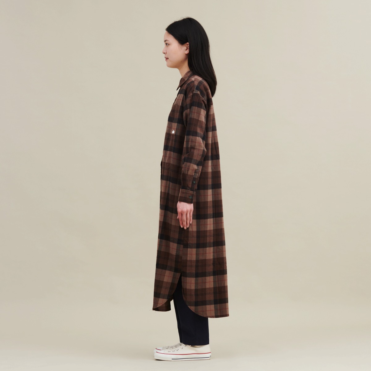 ブラッシュドフォールチェックワンピース ワンピース