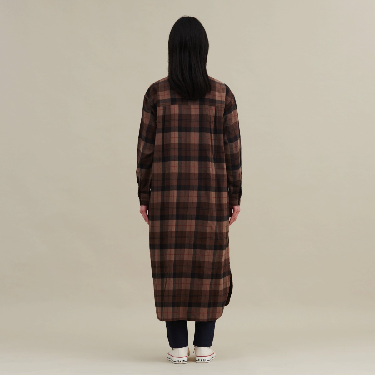 ブラッシュドフォールチェックワンピース ワンピース