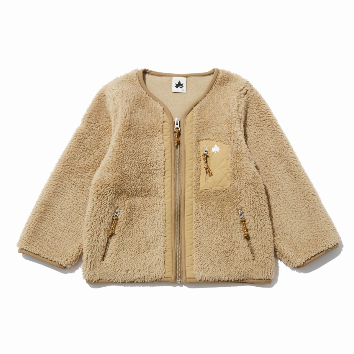 モコモコソフトノーカラージャケット アウター