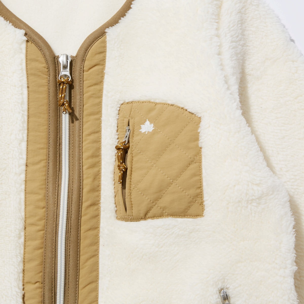 モコモコソフトノーカラージャケット アウター