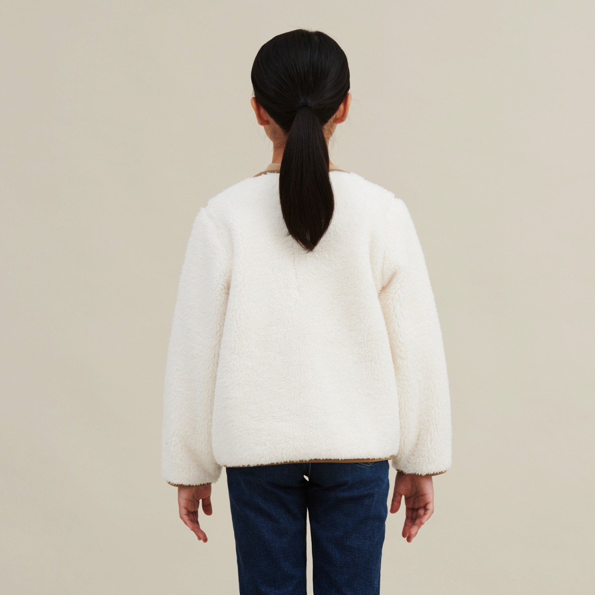 モコモコソフトノーカラージャケット アウター