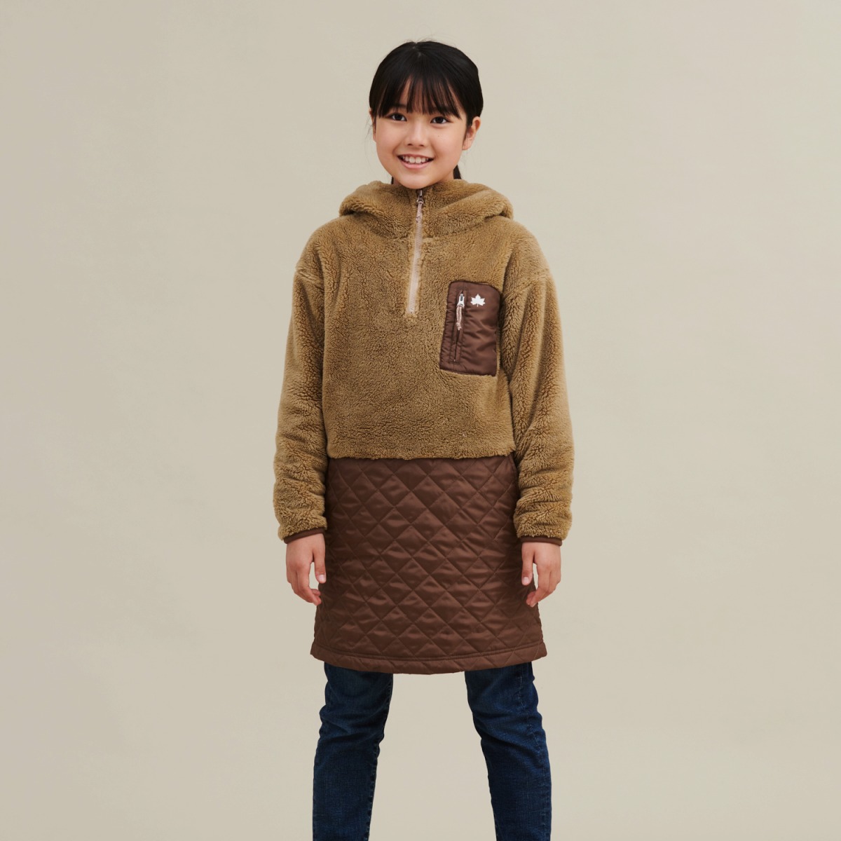 モコモコ×キルトドッキングワンピース ワンピース