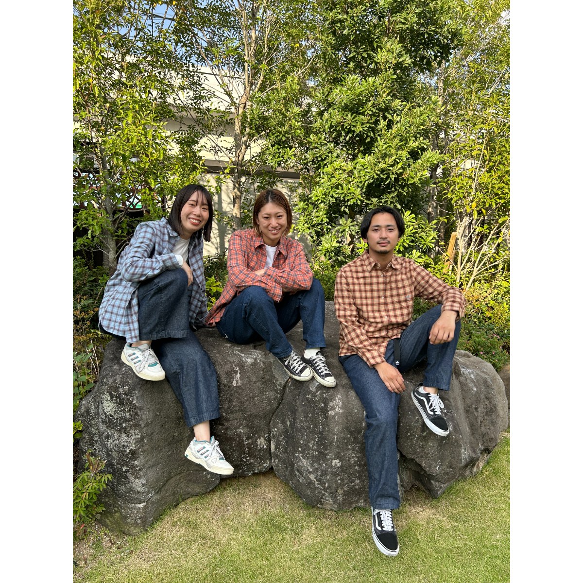 ブラッシュドチェックシャツ トップス