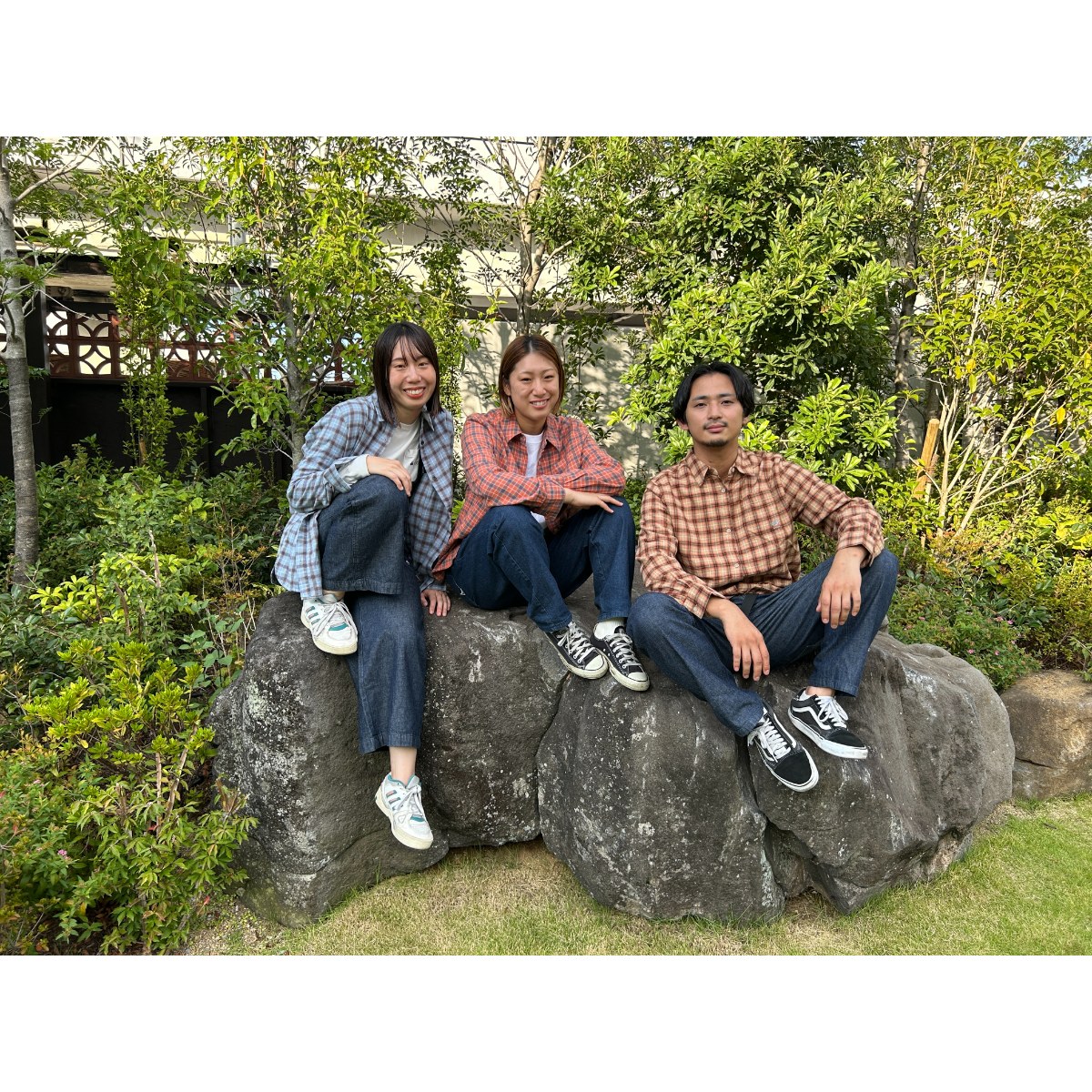 ブラッシュドチェックシャツ トップス