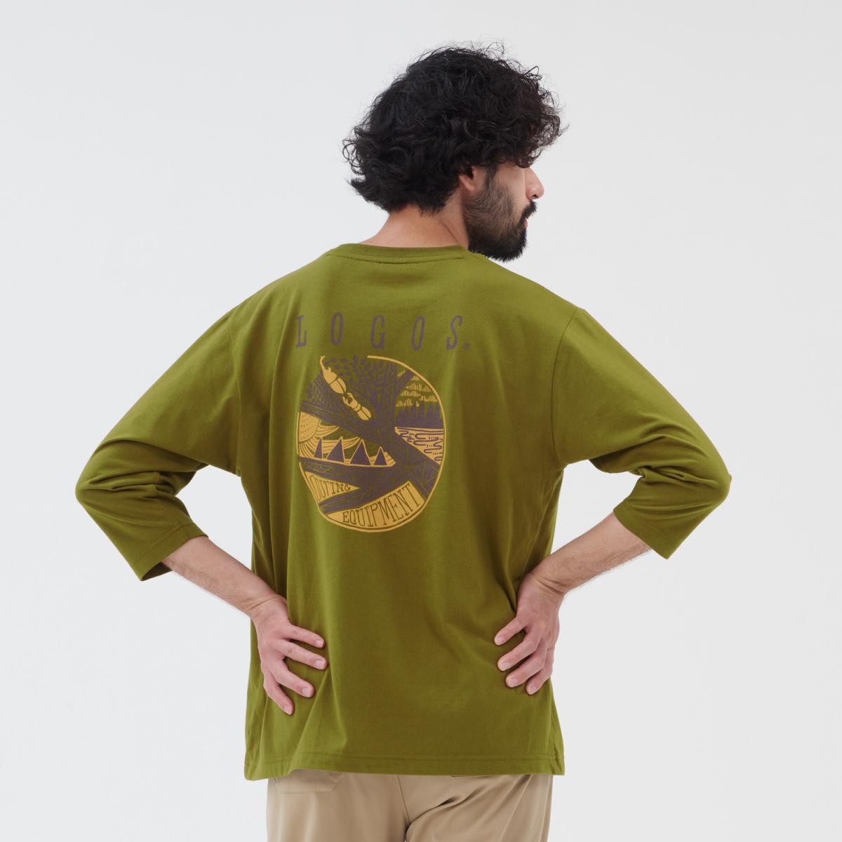 ユグドラシルプリント７分袖Tee トップス