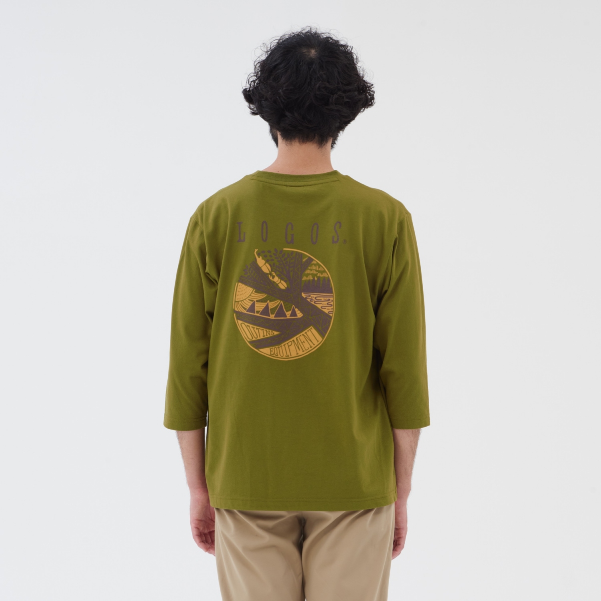 ユグドラシルプリント７分袖Tee トップス