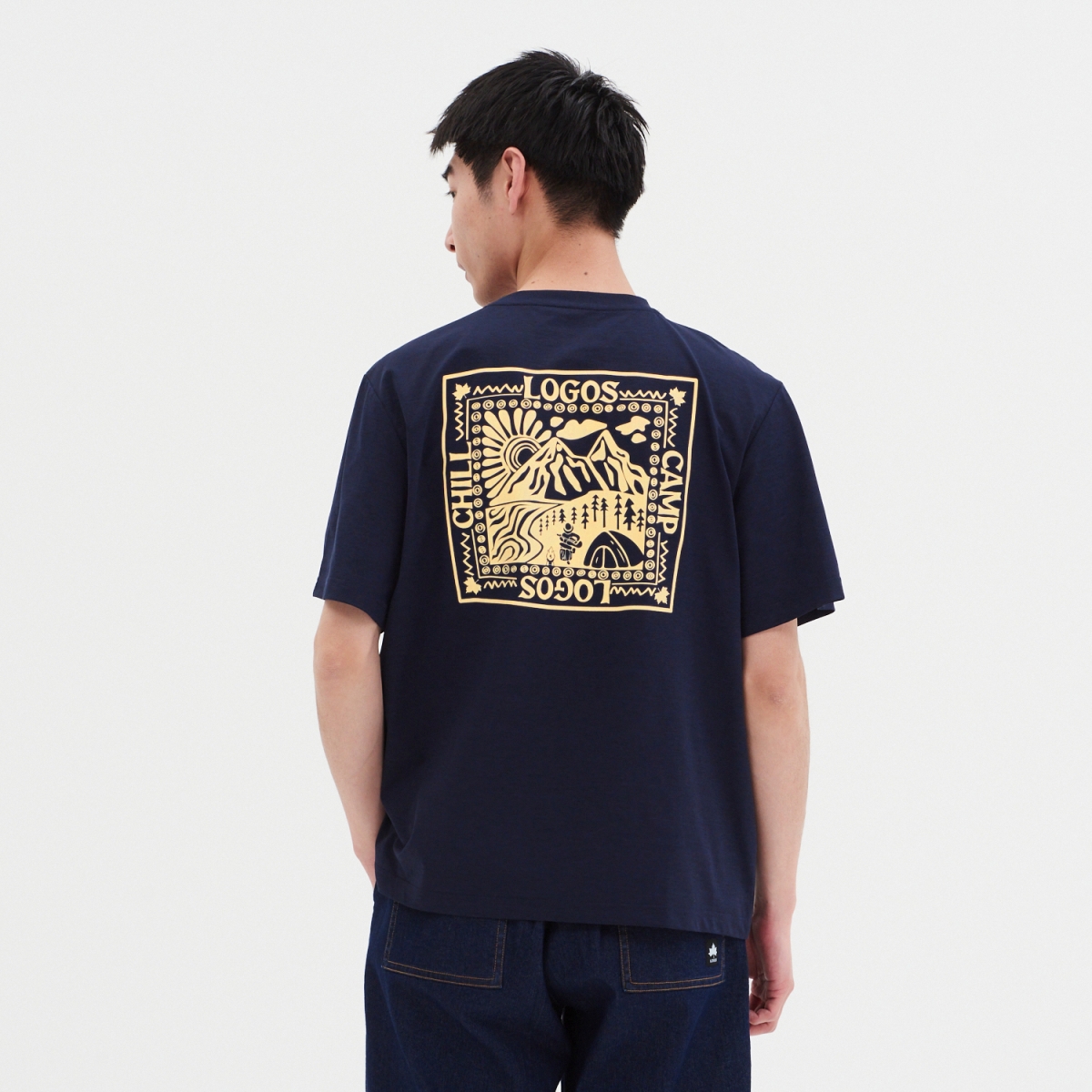 バックプリント　バンダナＴシャツ トップス