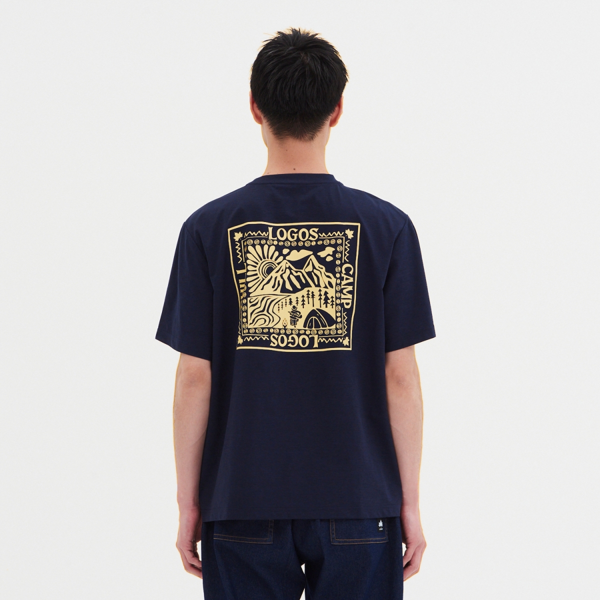 バックプリント　バンダナＴシャツ トップス