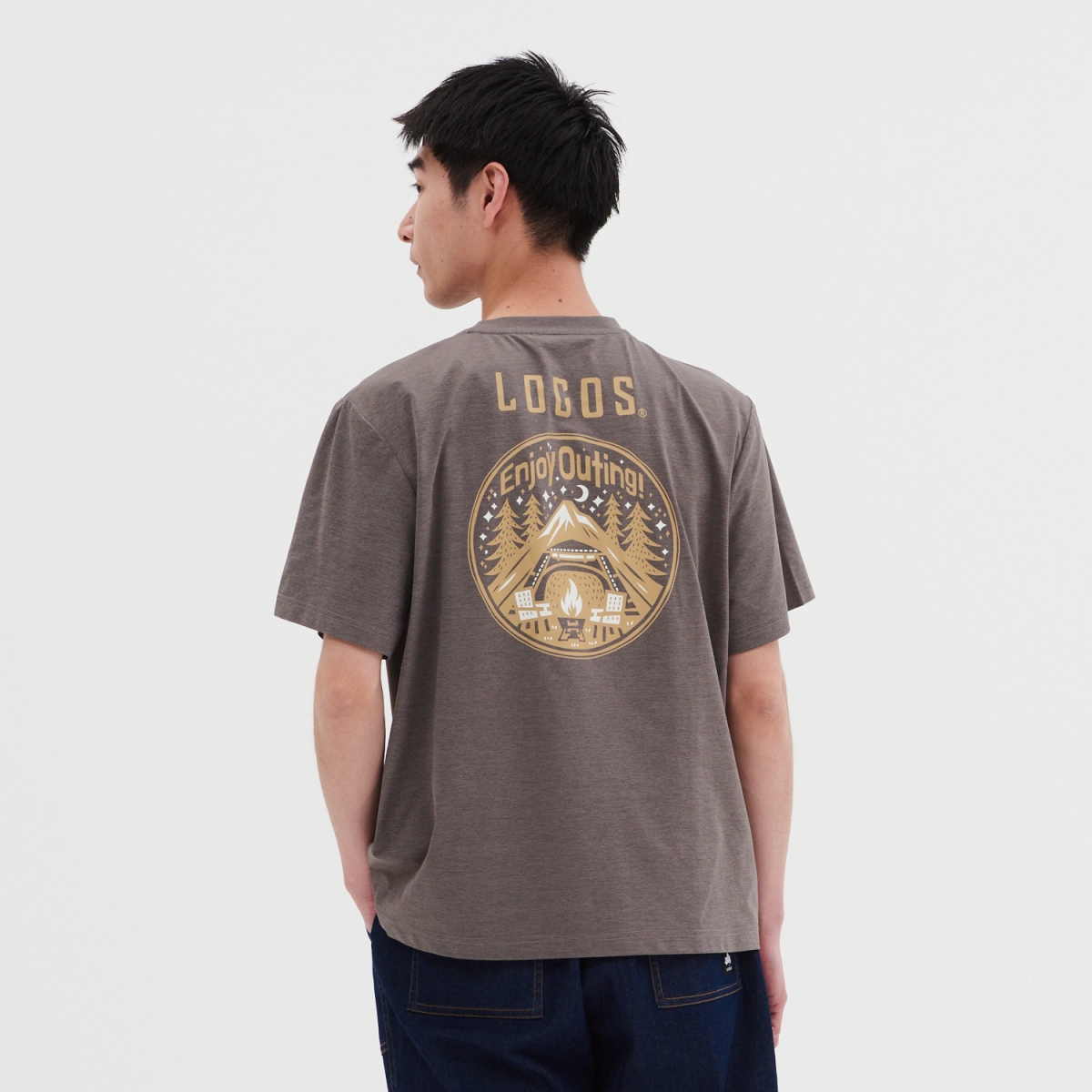 バックプリント　サークルＴシャツ トップス