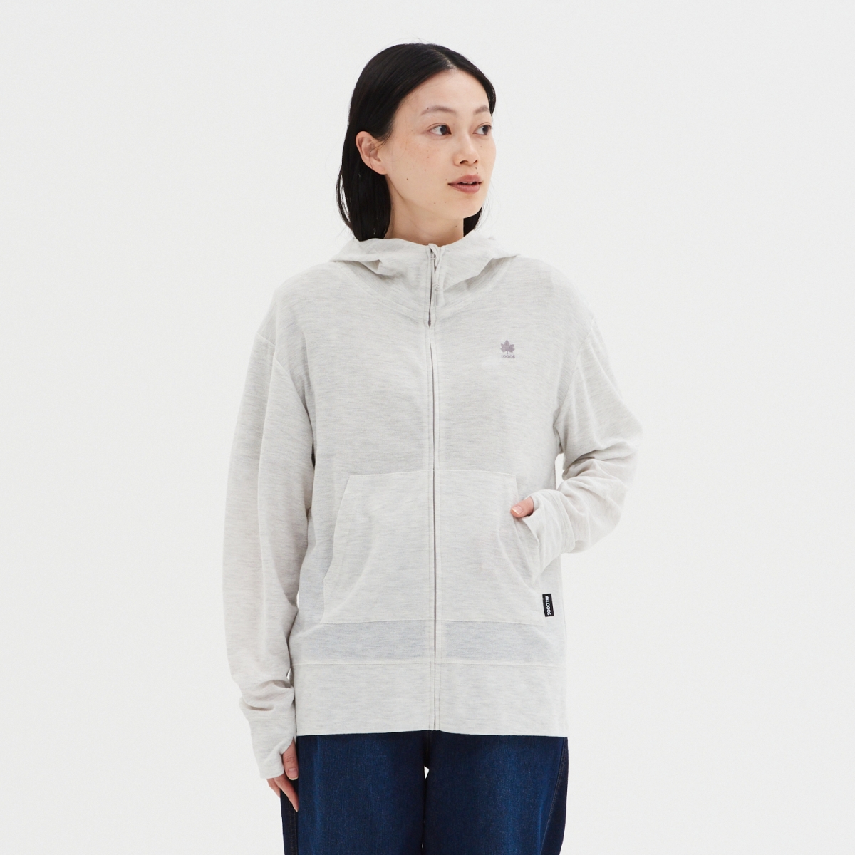 LADIES　ＵＶサムホールジップフーディ トップス