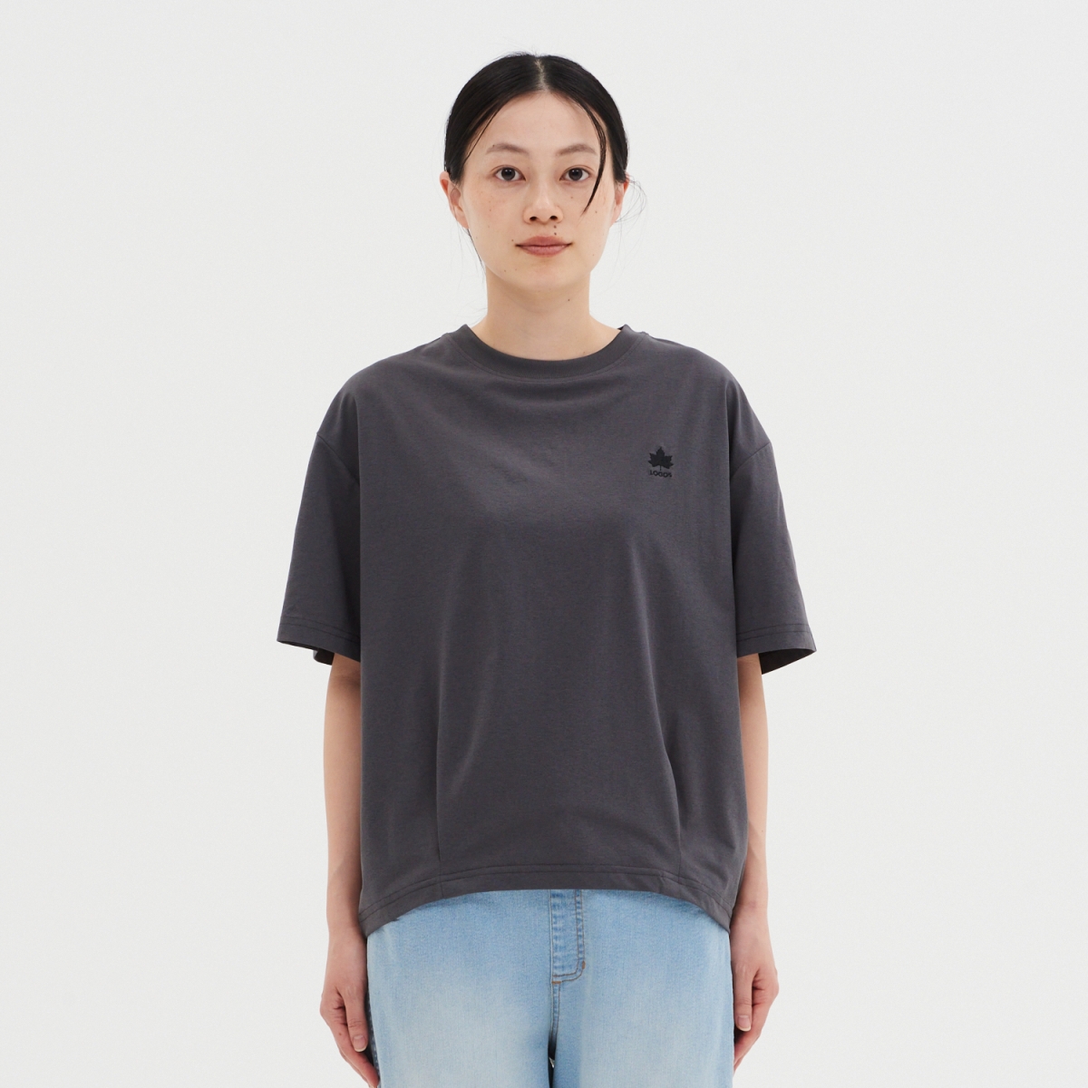 LADIES　コクーンシルエットTシャツ トップス